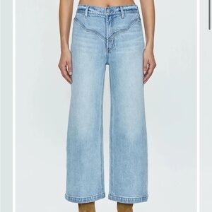 Pistola Lana Crop Western High Rise Wide Leg Jean in Saint Vincent